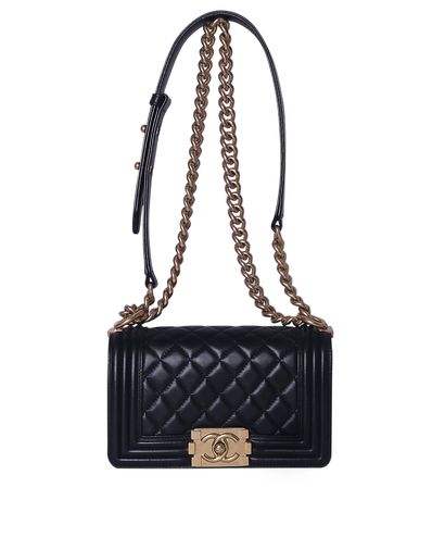 Boy Bag S, &pound;2,950, Handbags, Black, Lambskin Leather, Front view